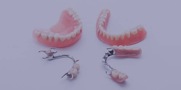 A photo of fixed and partial dentures